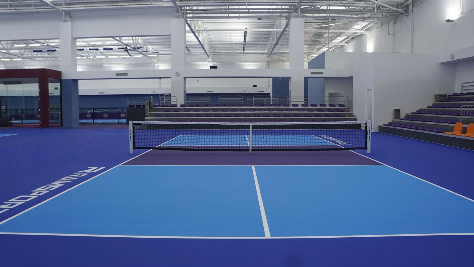 A Ramsports court with spectator stands
